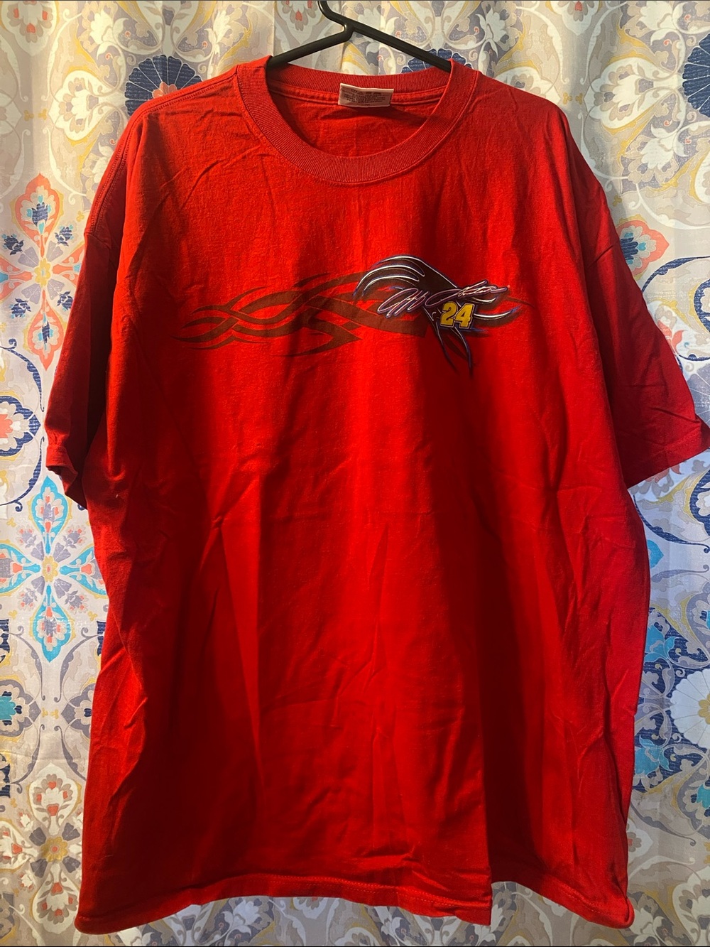 Chase Authentics Red Short-Sleeve Tee with Racing Flame Graphic